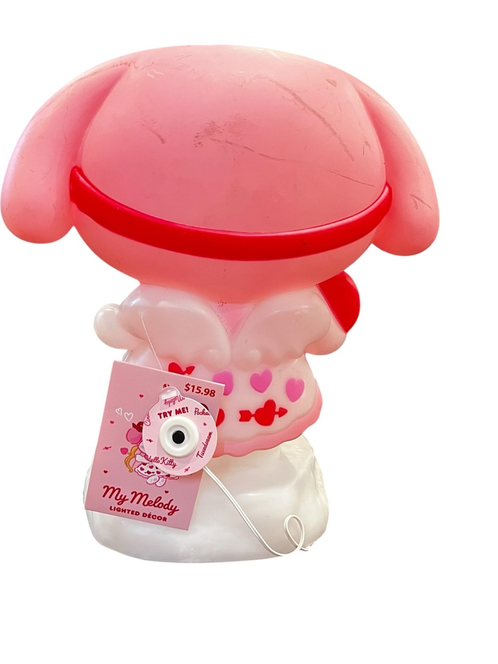 Hello Kitty My Melody Lighted LED Decor 12 inch Blow Mold Valentine’s Day sanrio - Picture 2 of 4